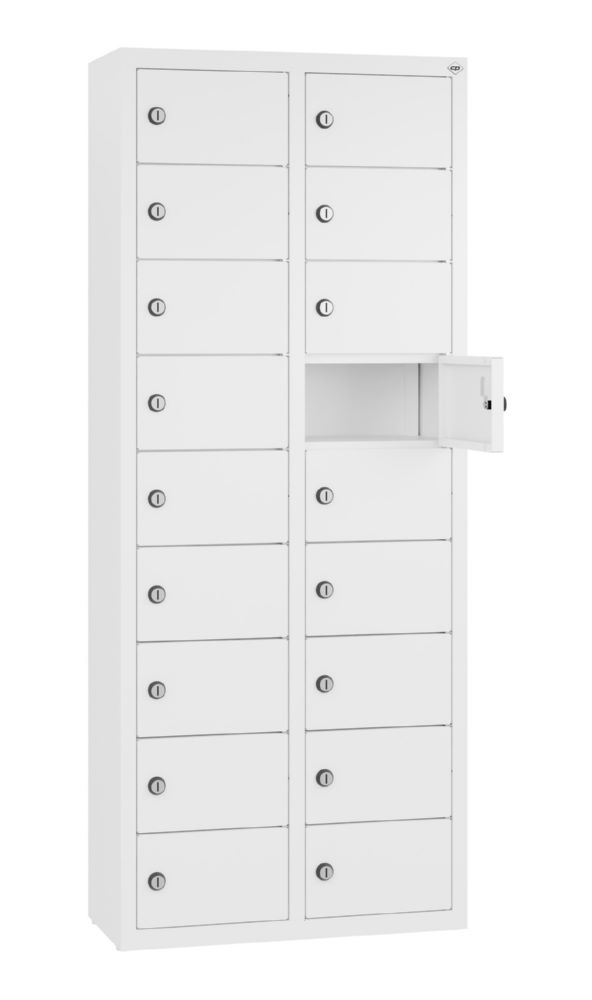 Produktbild C+P Kleingefachschrank 18 Fächer 1130 x 460 x 200 mm in weiß bild 2