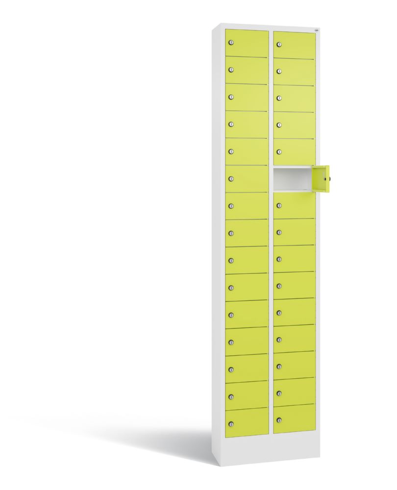 Produktbild C+P Kleingefachschrank Serie 8170 30 Fächer 1950 x 460 x 200 mm weiß viridingrün bild 2