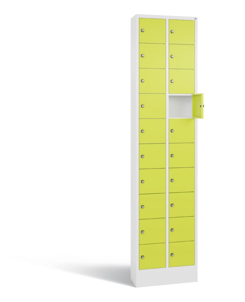 Produktbild C+P Kleingefachschrank 20 Fächer 1950 x 460 x 200 mm weiß viridingrün bild 2