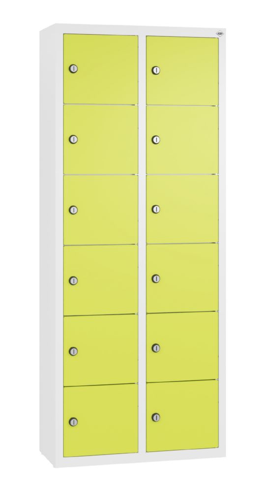 Produktbild C+P Kleingefachschrank 12 Fächer 1130 x 460 x 200 mm weiß viridingrün