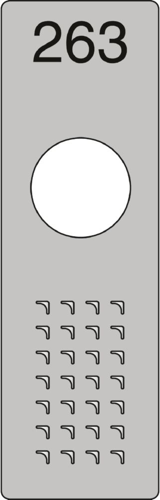 Produktbild C+P Kunststoff Nummernschild 120 x 38 mm für Garderobenschrank