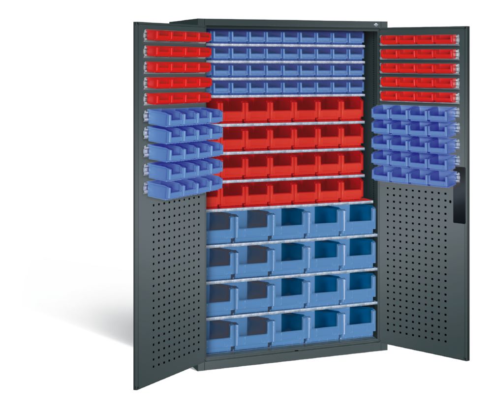 Produktbild C+P Magazinschrank 168 Sichtlagerkästen 1950 x 1100 x 535 mm in anthrazit bild 2