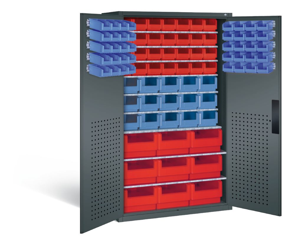 Produktbild C+P Magazinschrank 92 Sichtlagerkästen 1950 x 1100 x 535 mm in anthrazit bild 2