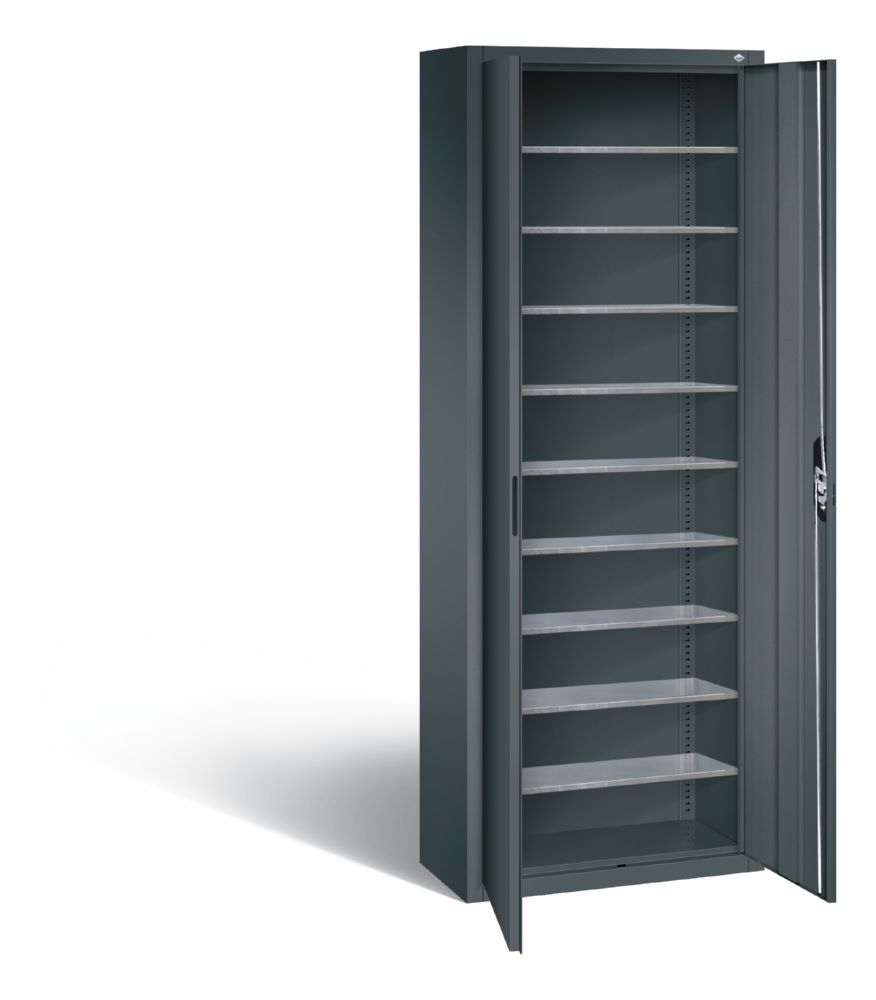 Produktbild C+P Magazinschrank 9 Einlegeböden aus Stahl anthrazit 700 x 300 x 1980 mm bild 2