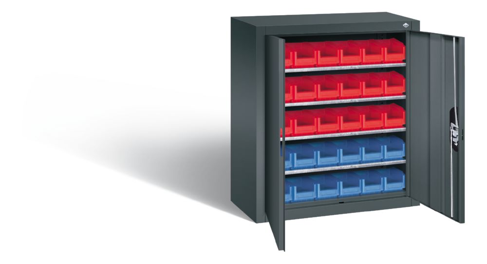 Produktbild C+P Magazinschrank mit Kästen anthrazit 700 x 300 x 830 mm bild 2