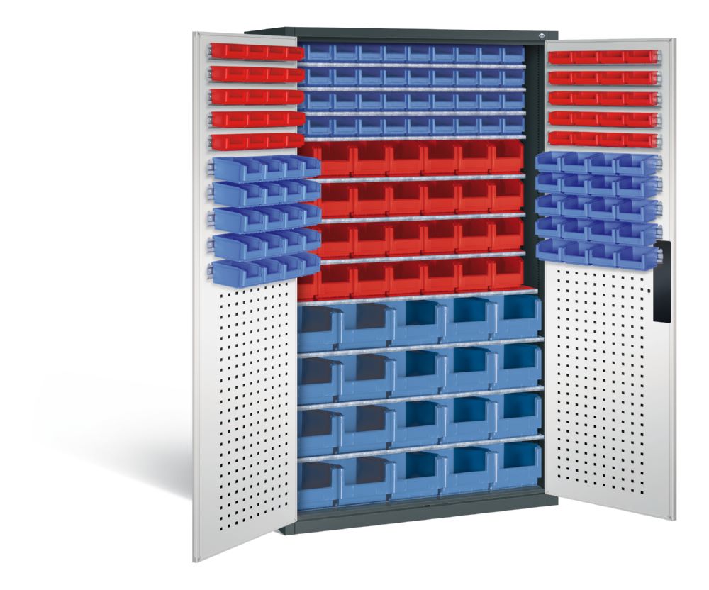 Produktbild C+P Magazinschrank 168 Sichtlagerkästen 1950 x 1100 x 535 mm anthrazit lichtgrau bild 2