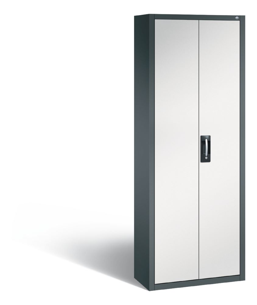 Produktbild C+P Magazinschrank aus Serie 13 mit Lagerkästen grau lichtgrau 700 x 300 x 1980 mm bild 1