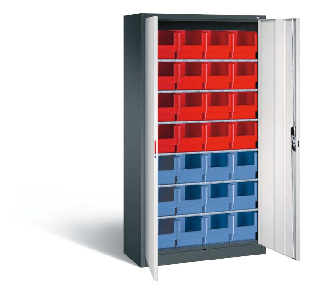 Produktbild C+P Magazinschrank 28 Lagerschränke anthrazit lichtgrau 1000 x 420 x 1980 mm bild 2