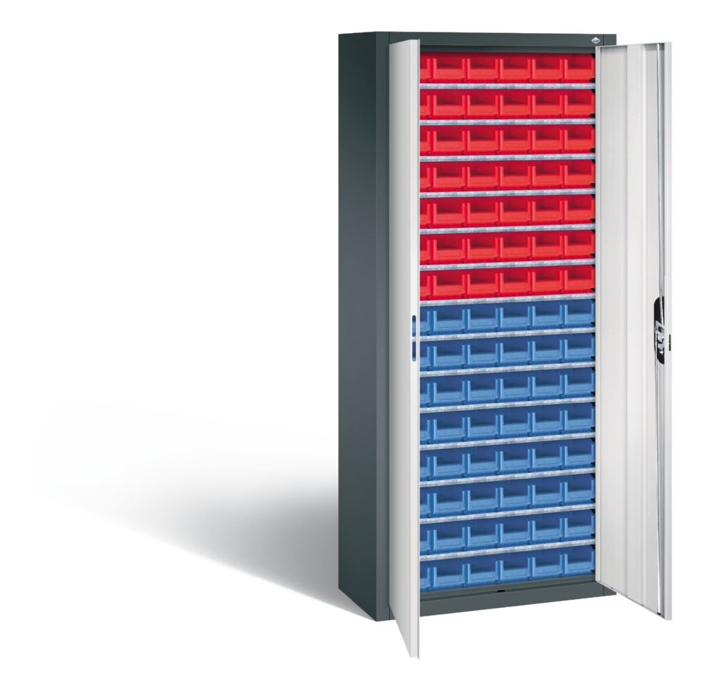 Produktbild C+P Magazinschrank Serie 13 aus Stahl lichtgrau 700 x 300 x 1690 mm bild 2