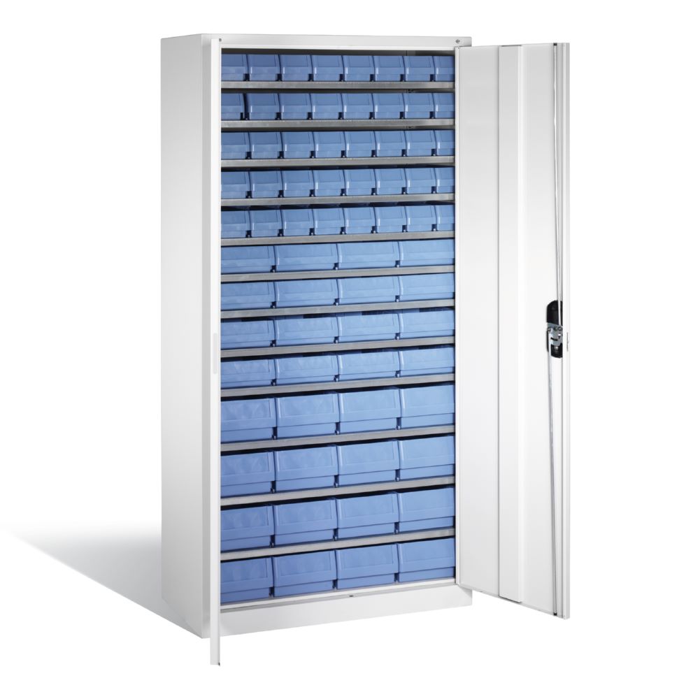 Produktbild C+P Magazinschrank mit 72 Sichtlagerkästen H 1980 mm lichtgrau bild 2