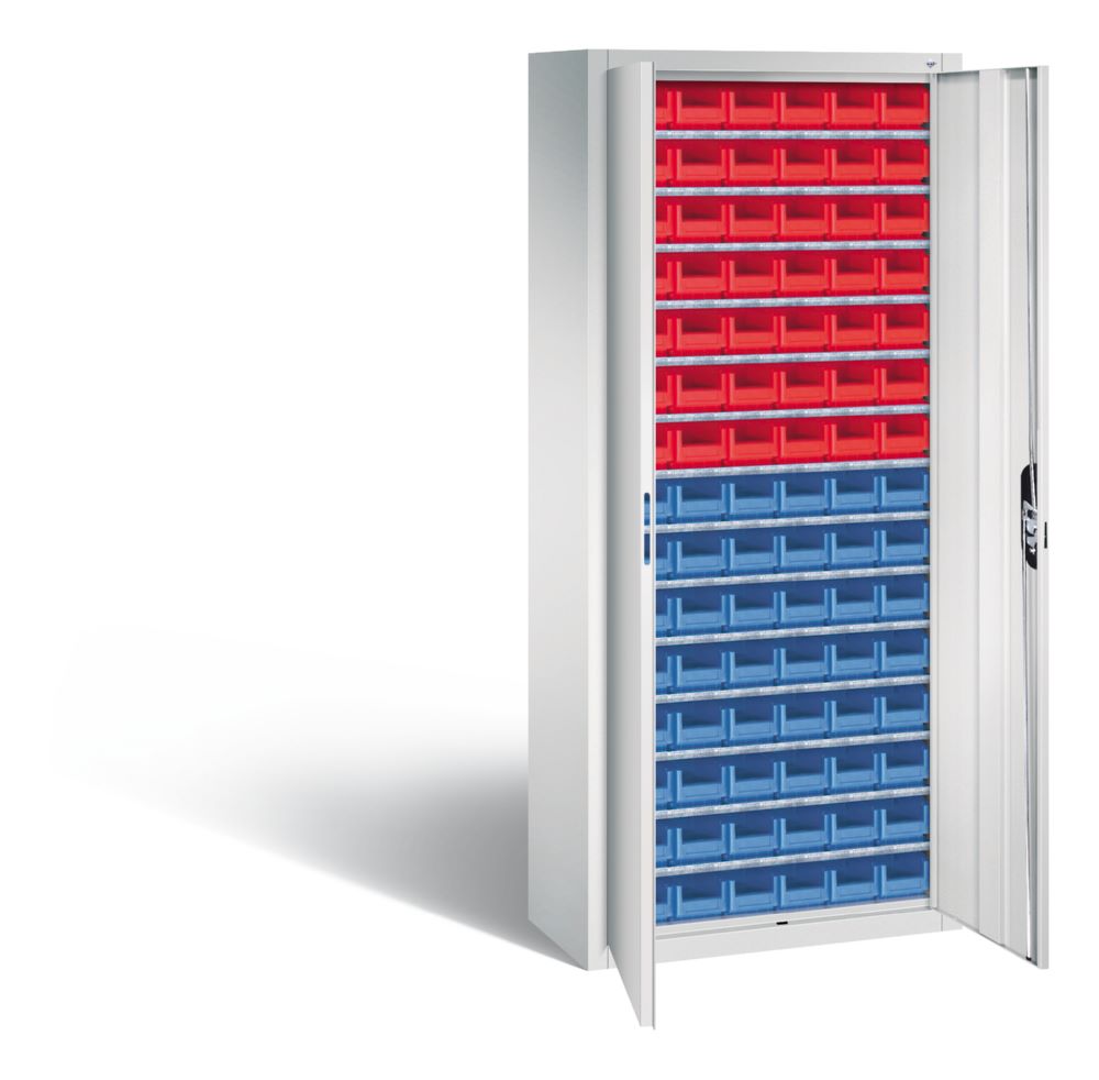 Produktbild C+P Magazinschrank aus Serie 13 90 Lagerkästen lichtgrau 700 x 300 x 1690 mm bild 2