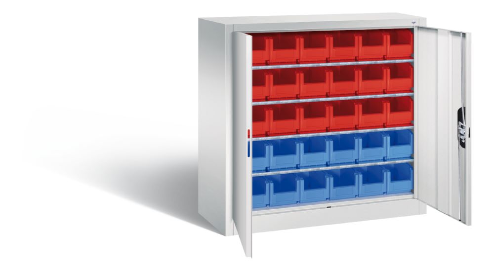 Produktbild C+P Magazinschrank mit Flügeltüren lichtgrau 1000 x 1000 x 420 mm bild 2