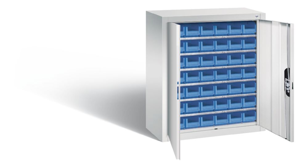 Produktbild C+P Magazinschrank mit 42 Sichtkästen lichtgrau 700 x 300 x 830 mm bild 2