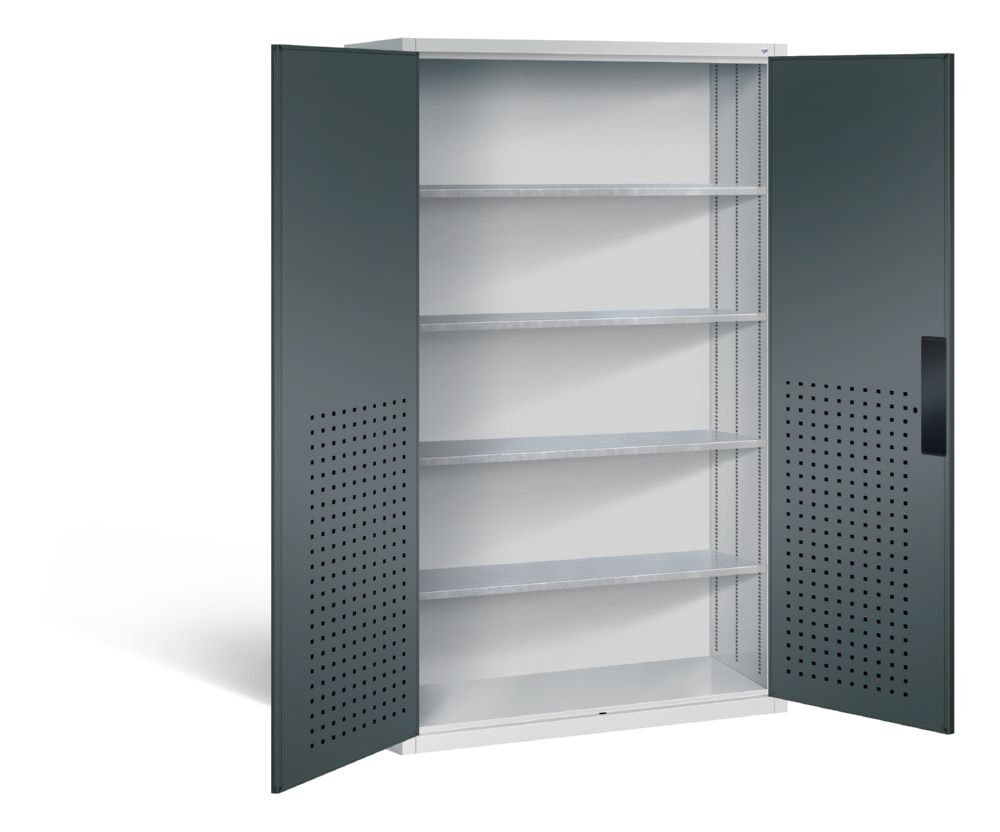 Produktbild C+P Magazinschrank Serie 13 1950 x 1100 x 535 mm lichtgrau anthrazit bild 2