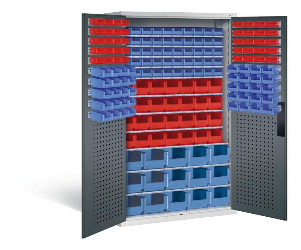 Produktbild C+P Magazinschrank 173 Sichtlagerkästen 1950 x 1100 x 535 mm lichtgrau anthrazit bild 2