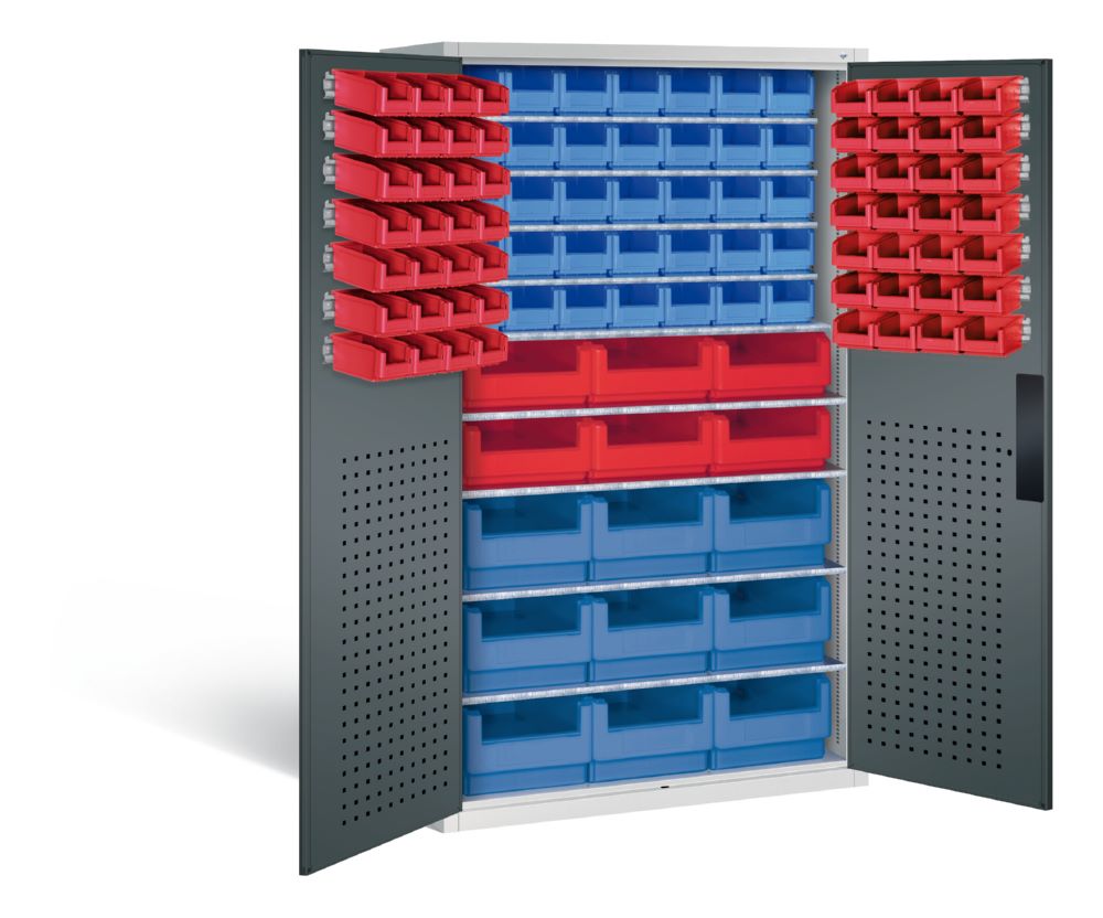 Produktbild C+P Magazinschrank 106 Sichtlagerkästen 1950 x 1100 x 535 mm lichtgrau anthrazit bild 2