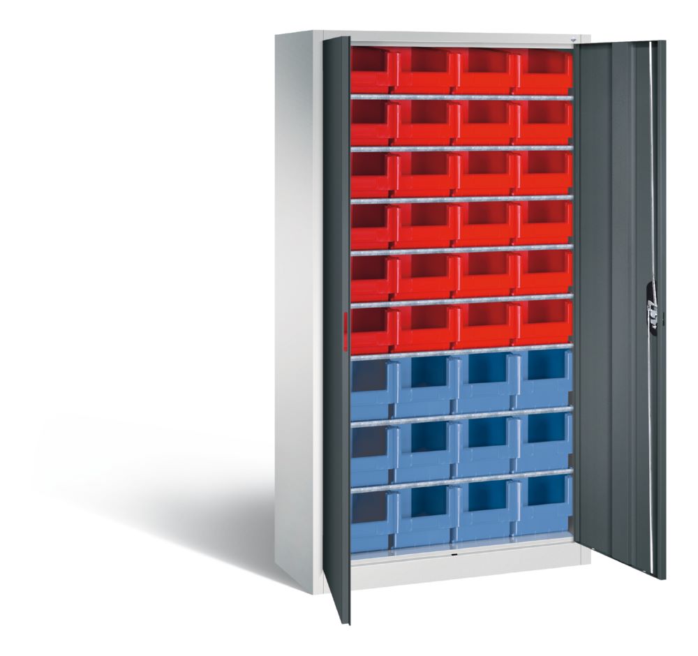 Produktbild C+P Magazinschrank 36 verschiedene Lagerkästen anthrazit 1000 x 420 x 1980 mm bild 2