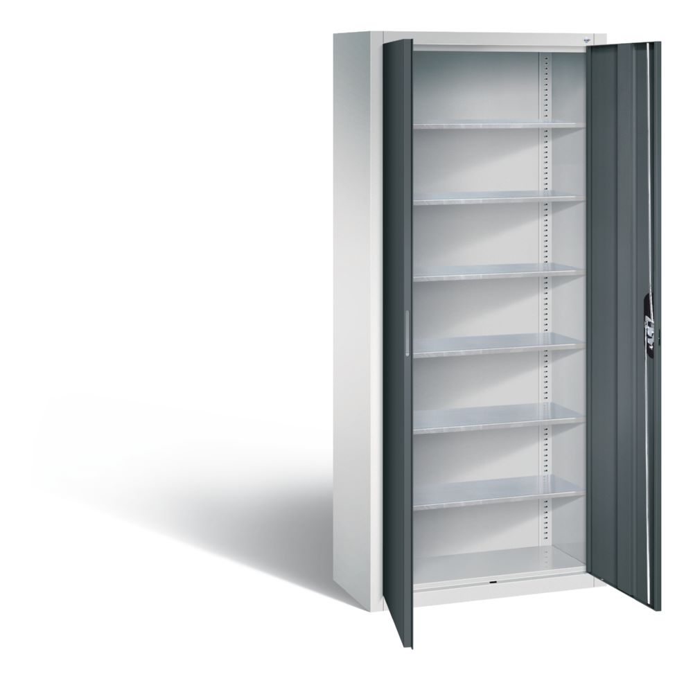 Produktbild C+P Magazinschrank 6 Fächerböden dunkelgrau grau 700 x 300 x 1690 mm bild 2