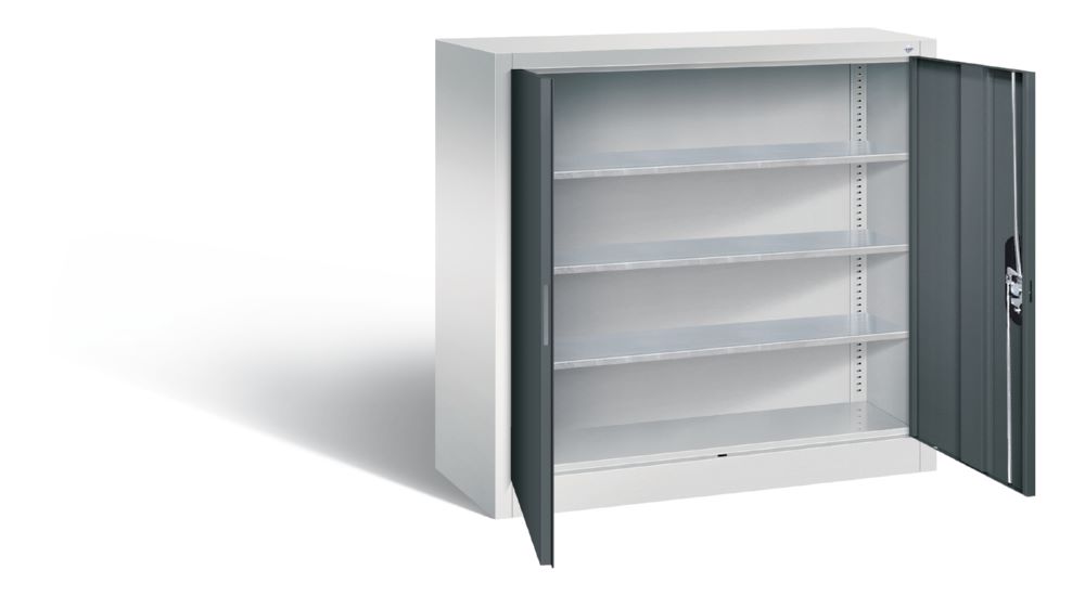 Produktbild C+P Magazinschrank mit Flügeltüren lichtgrau anthrazit 1000 x 420 x 1000 mm bild 2