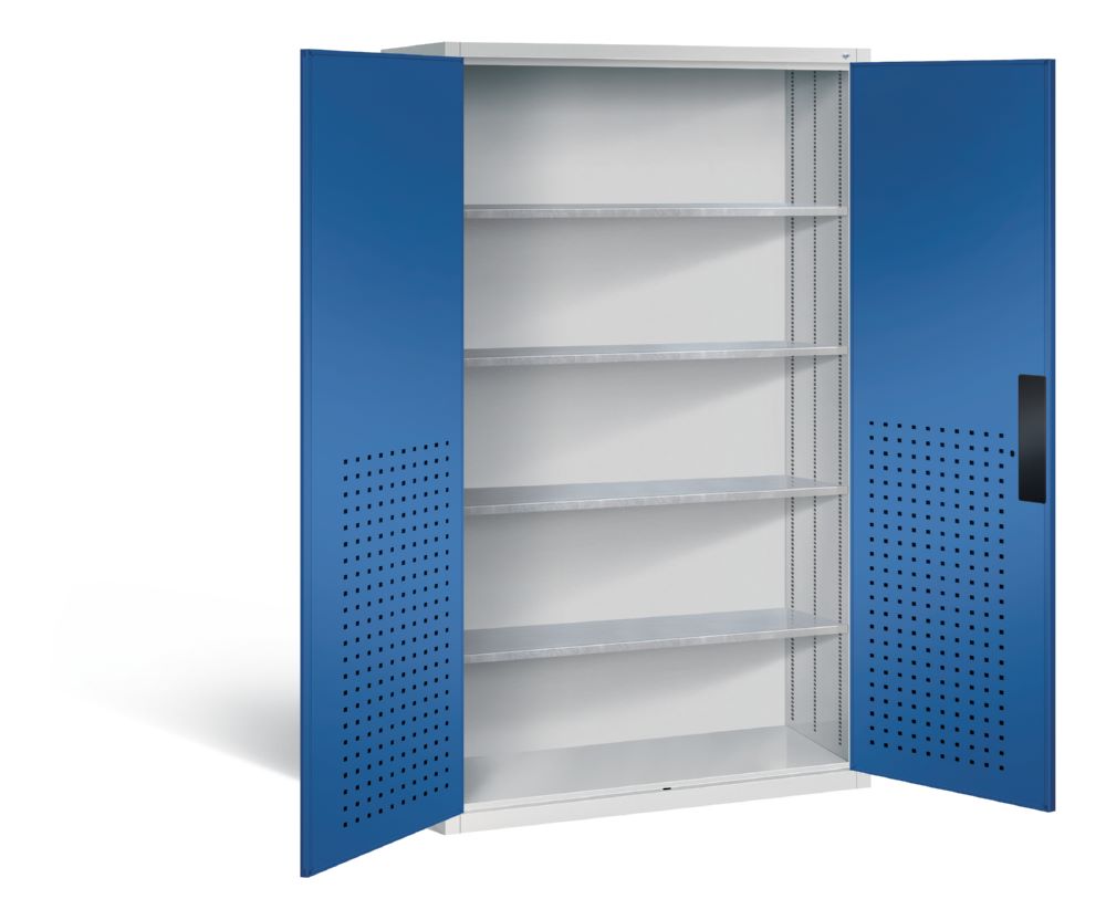 Produktbild C+P Magazinschrank Serie 13 1950 x 1100 x 535 mm lichtgrau enzianblau bild 2