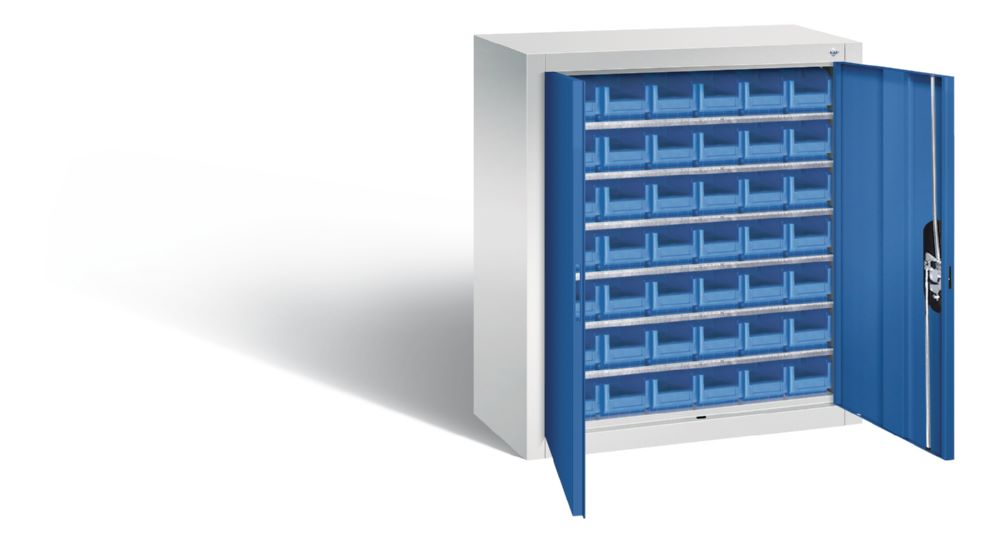 Produktbild C+P Magazinschrank 6 Böden 42 Lagerkästen enzianblau 700 x 300 x 830 mm bild 2