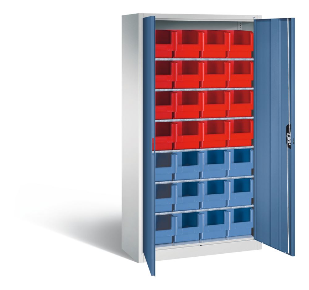 Produktbild C+P Magazinschrank 28 Lagerschränke Stahltüren in fernblau 1000 x 420 x 1980 mm bild 2