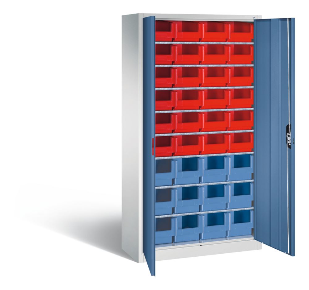 Produktbild C+P Magazinschrank mit 36 Lagerschränke fernblau hellgrau 1000 x 420 x 1980 mm bild 2