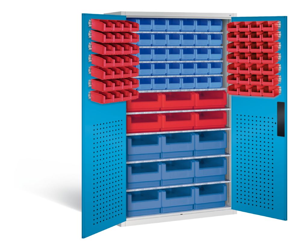 Produktbild C+P Magazinschrank 106 Sichtlagerkästen H 1950 mm lichtgrau lichtblau bild 2