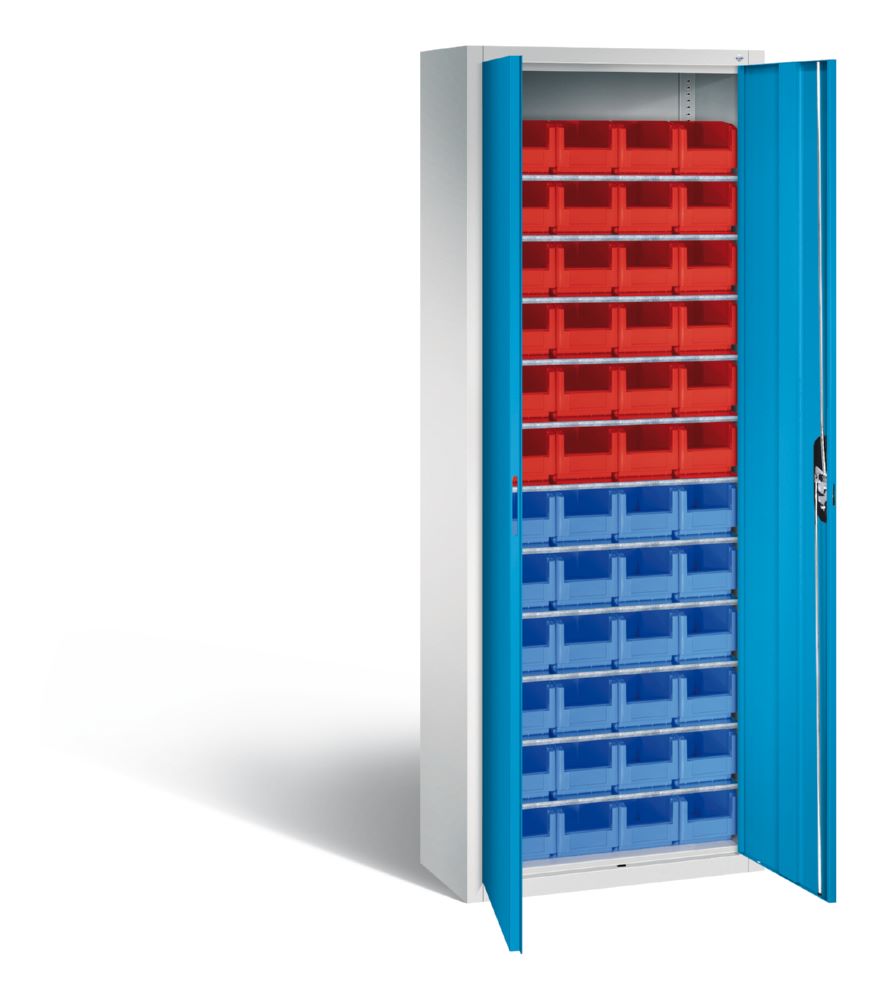 Produktbild C+P Magazinschrank mit 48 Lagerkästen in lichtblau 700 x 300 x 1980 mm bild 2
