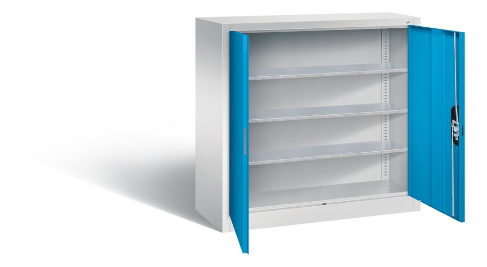Produktbild C+P Magazinschrank mit Flügeltüren lichtgrau lichtblau 1000 x 420 x 1000 mm bild 2