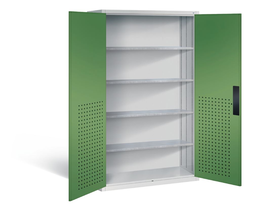 Produktbild C+P Magazinschrank Serie 13 1950 x 1100 x 535 mm lichtgrau resedagrün bild 2