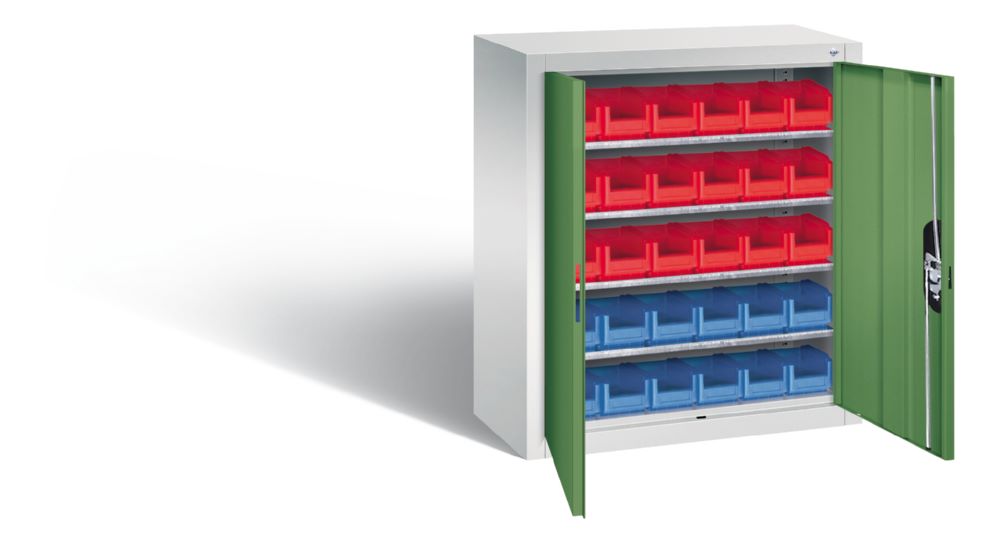 Produktbild C+P Magazinschrank mit 30 Kästen resedagrün 700 x 300 x 830 mm bild 2