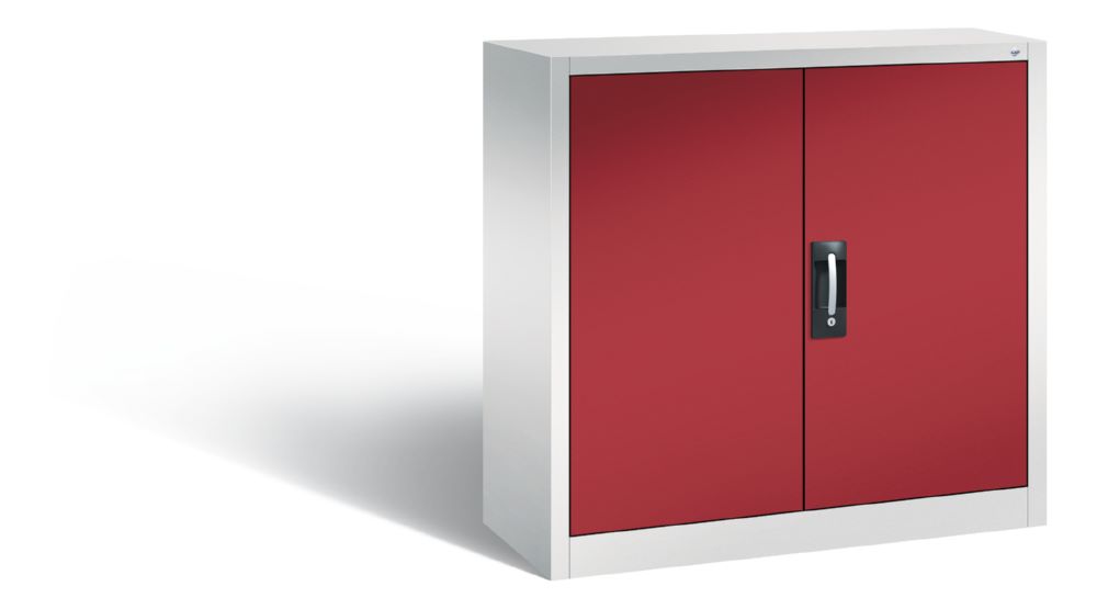 Produktbild C+P Magazinschrank mit 2 Flügeltüren rubinrot 1000 x 1000 x 420 mm