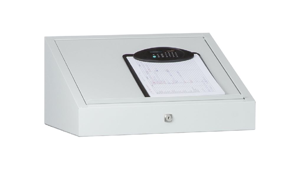 Produktbild C+P Pultaufsatz mit Stauraum hinter verschließbarer Klappe Breite 500 x Tiefe 500 mm bild 2