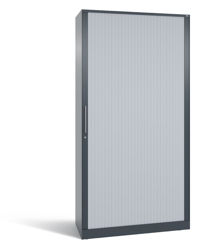 Produktbild C+P Rollladenschrank Asisto mit seitlichen Lamellen weißalu 1000 x 435 x 1980 mm