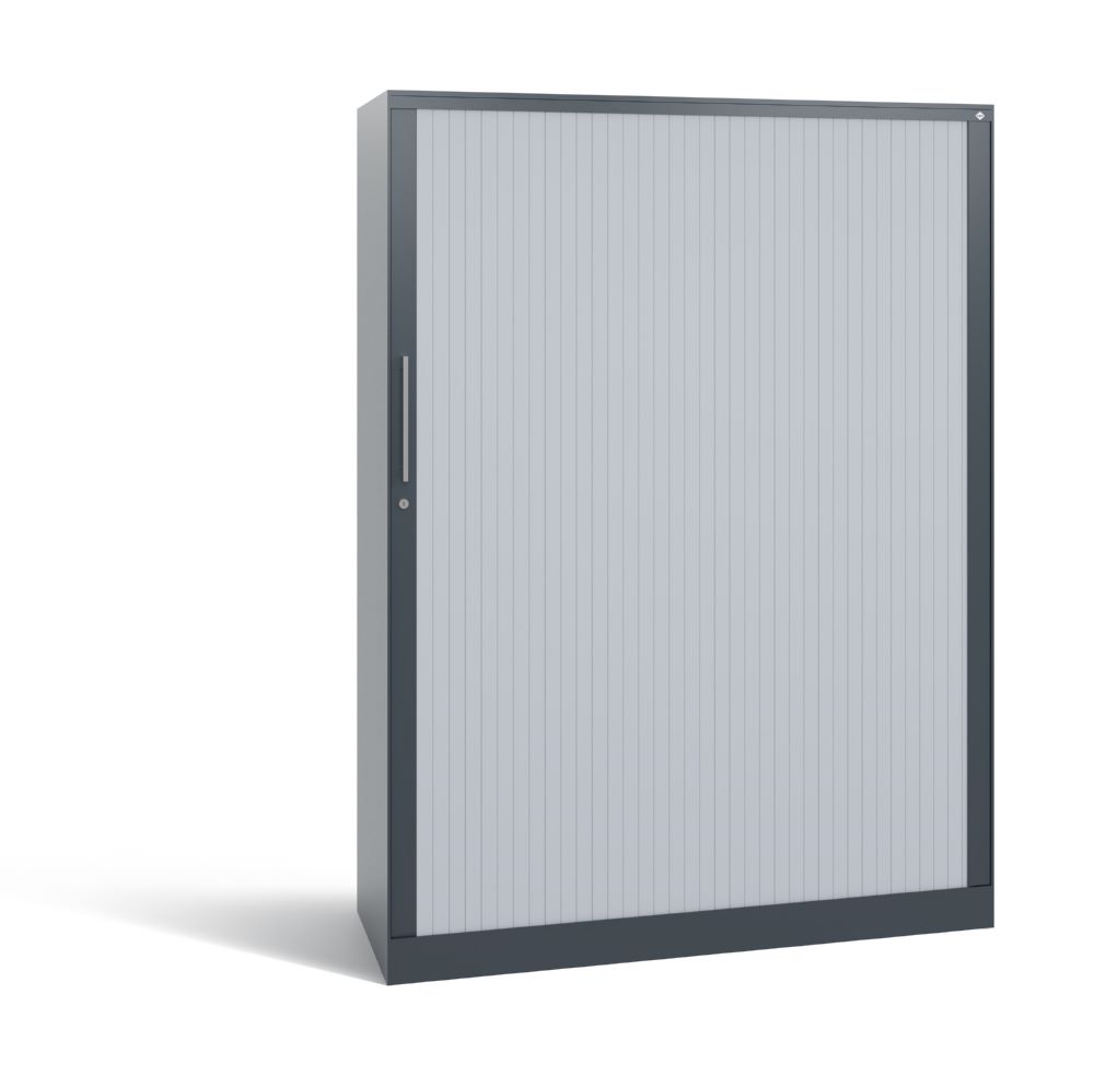 Produktbild C+P Rollladenschrank Asisto mit flexiblen Lamellen in weißalu 1200 x 435 x 1639 mm