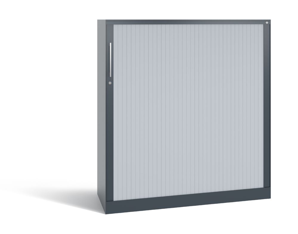 Produktbild C+P Breiter Rollladenschrank Asisto Lamellen in weißalu 1200 x 435 x 1310 mm