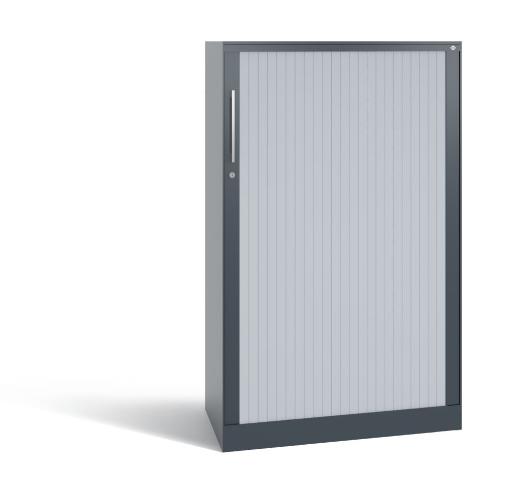 Produktbild C+P Rollladenschrank aus Stahl Asisto 2 Fachböden weißalu 800 x 435 x 1310 mm