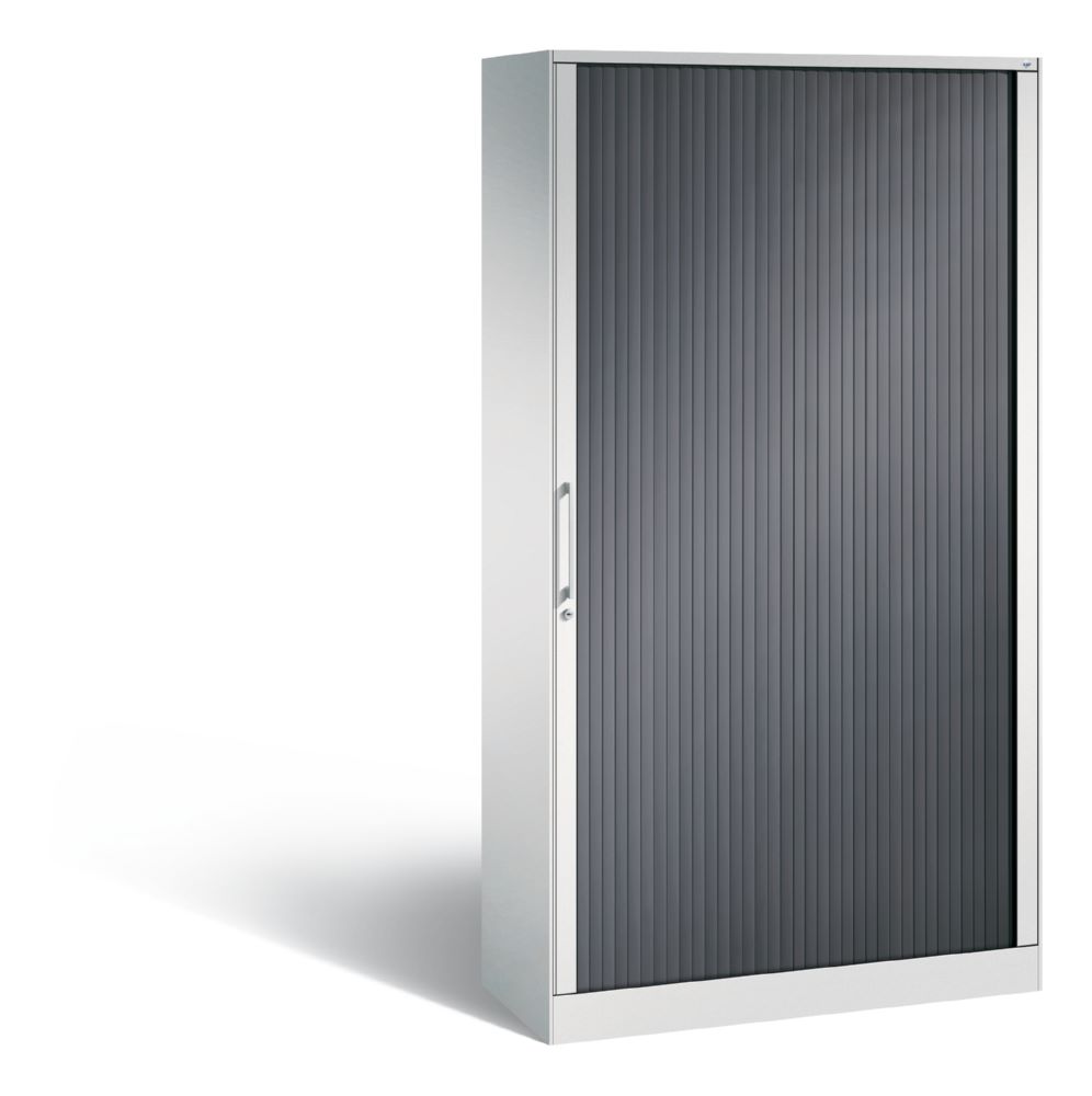 Produktbild C+P Rollladenschrank seitliche Lamellen Asisto lichtgrau 1000 x 435 x 1980 mm