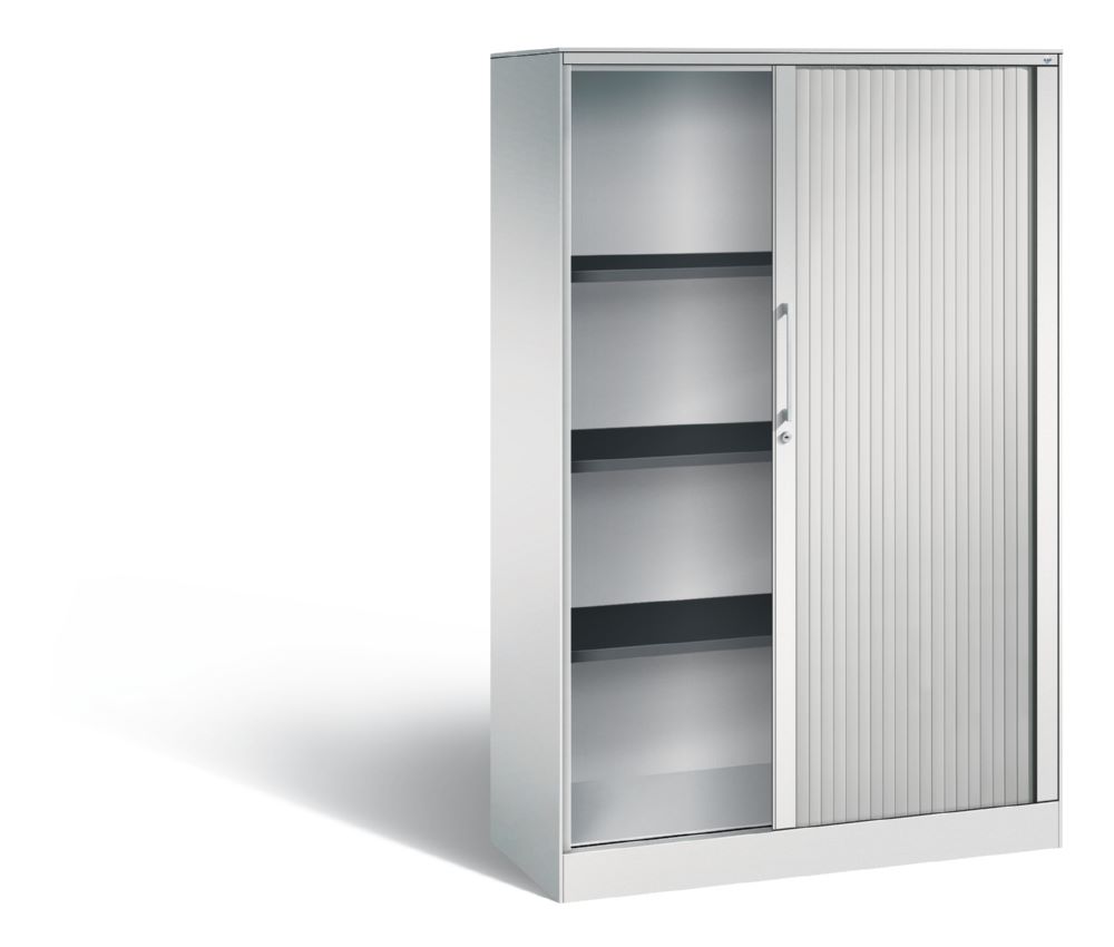 Produktbild C+P Großer Rollladenschrank Asisto Kunstlamellen in hellgrau 1000 x 435 x 1639 mm bild 2