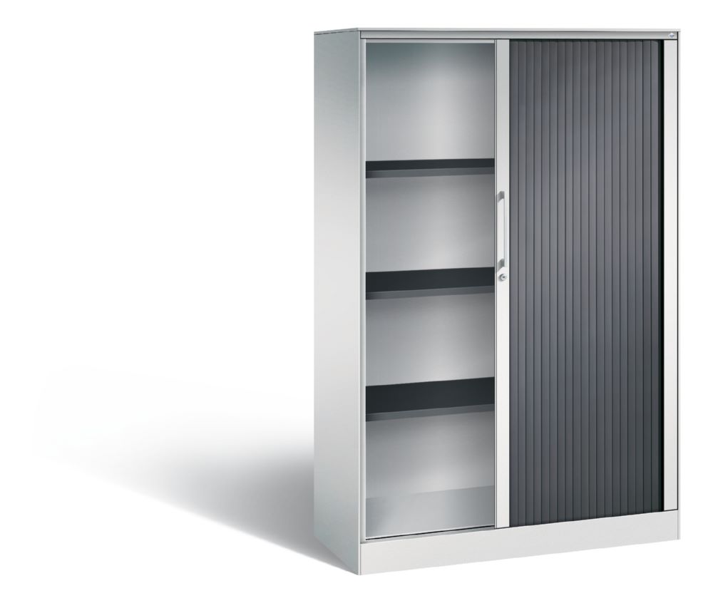 Produktbild C+P Großer Rollladenschrank Asisto Lamellen in schwarzgrau 1000 x 435 x 1639 mm bild 2