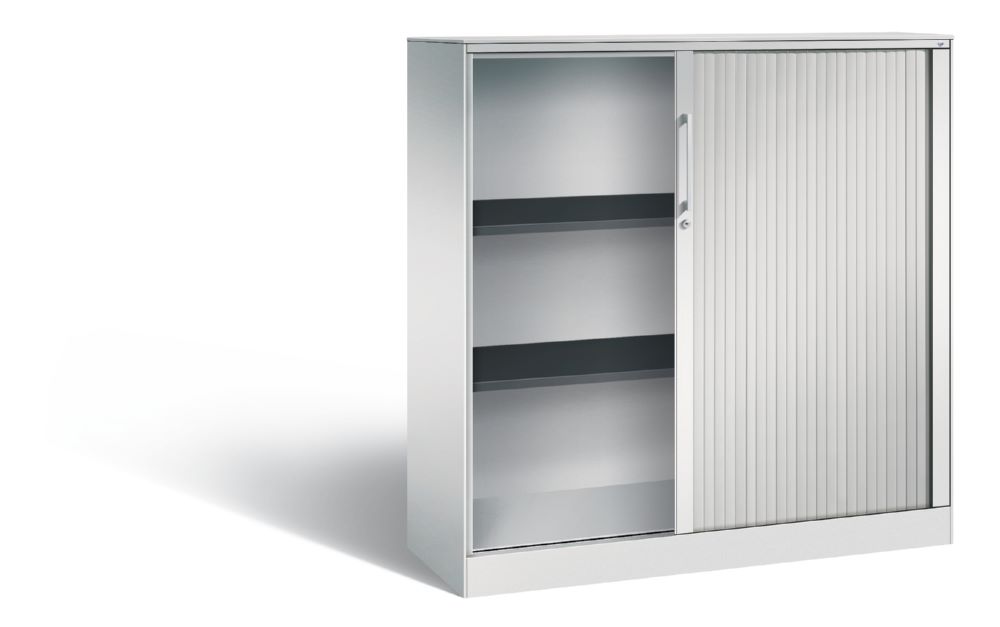 Produktbild C+P Breiter Rollladenschrank Asisto 2 Böden lichtgrau 1200 x 435 x 1310 mm bild 2