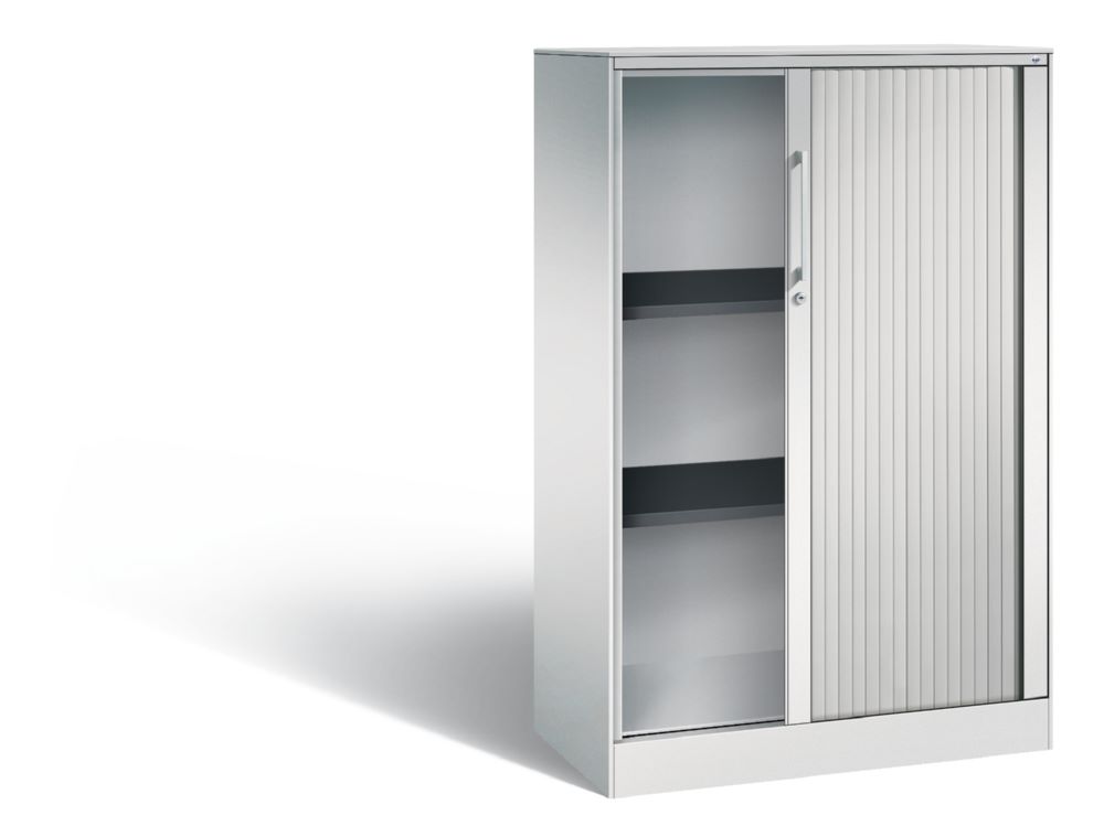 Produktbild C+P Rollladenschrank aus Stahl Asisto 2 Innenfächer lichtgrau 800 x 435 x 1310 mm bild 2