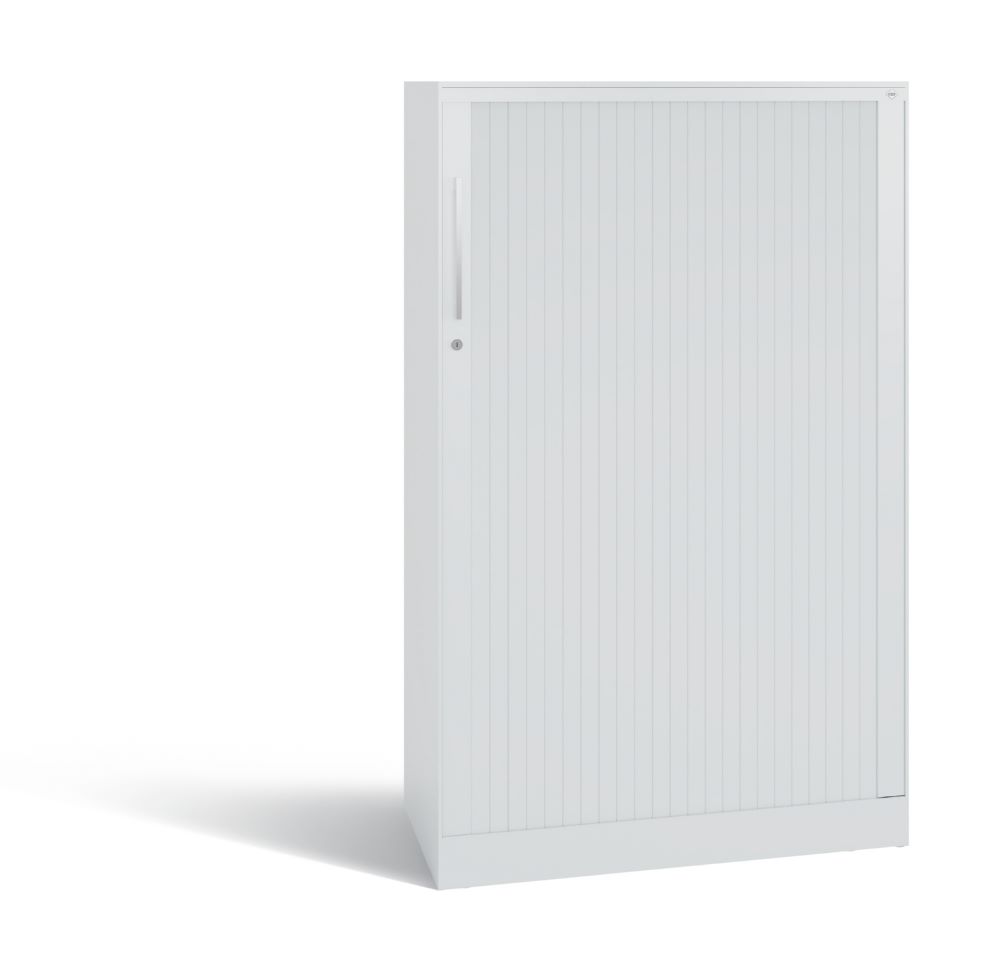Produktbild C+P Rollladenschrank aus Stahl Asisto 2 Innenfächer lichtgrau 800 x 435 x 1310 mm bild 3