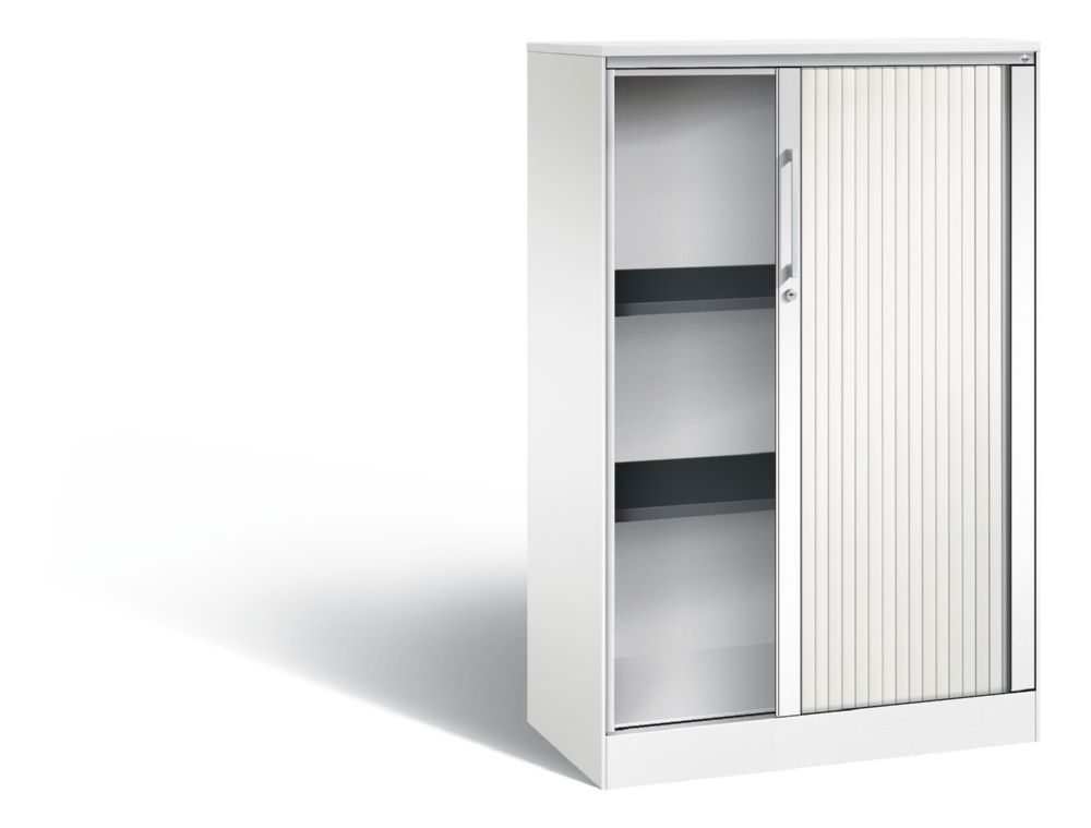 Produktbild C+P Rollladenschrank fürs Büro Asisto weiß 800 x 435 x 1310 mm bild 2