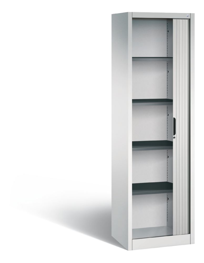 Produktbild C+P Rollladenschrank Omnispace 4 Einlegeböden lichtgrau 600 x 420 x 1980 mm bild 2