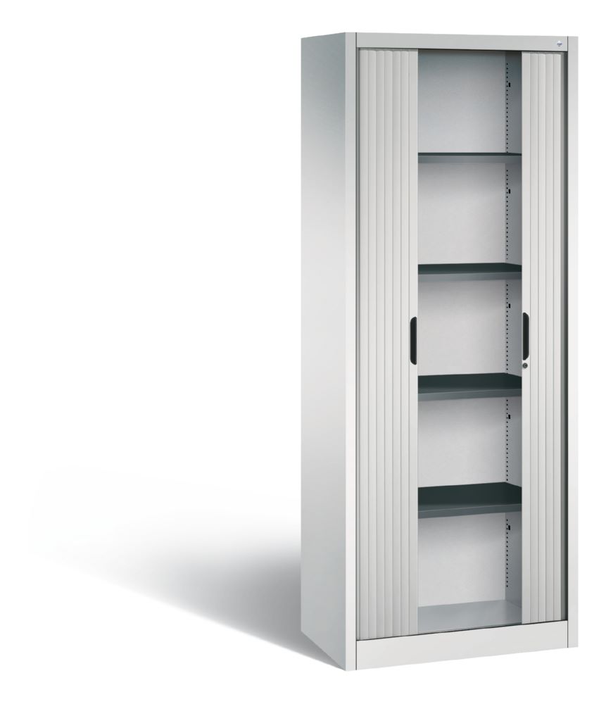 Produktbild C+P Rollladenschrank Omnispace 4 Fachböden lichtgrau 800 x 420 x 1980 mm bild 2
