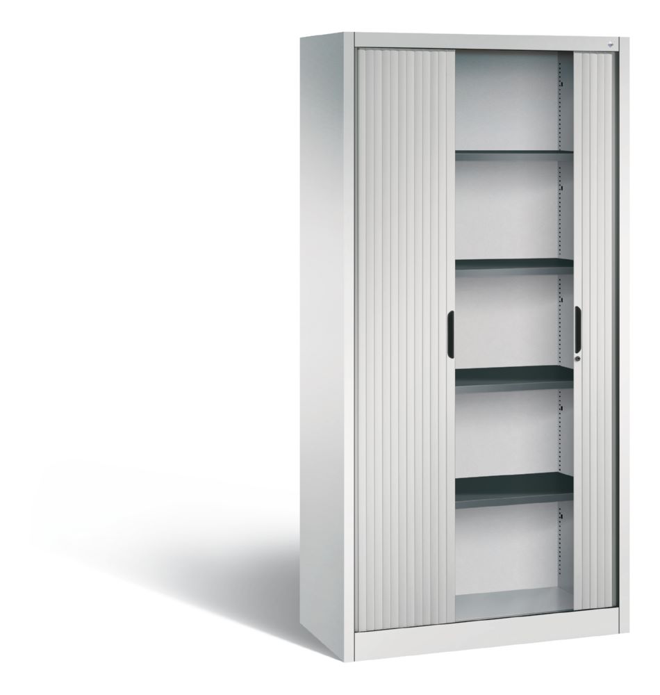 Produktbild C+P Rollladenschrank Omnispace mit Leichtlaufschienen hellgrau 1000 x 420 x 1980 mm bild 2