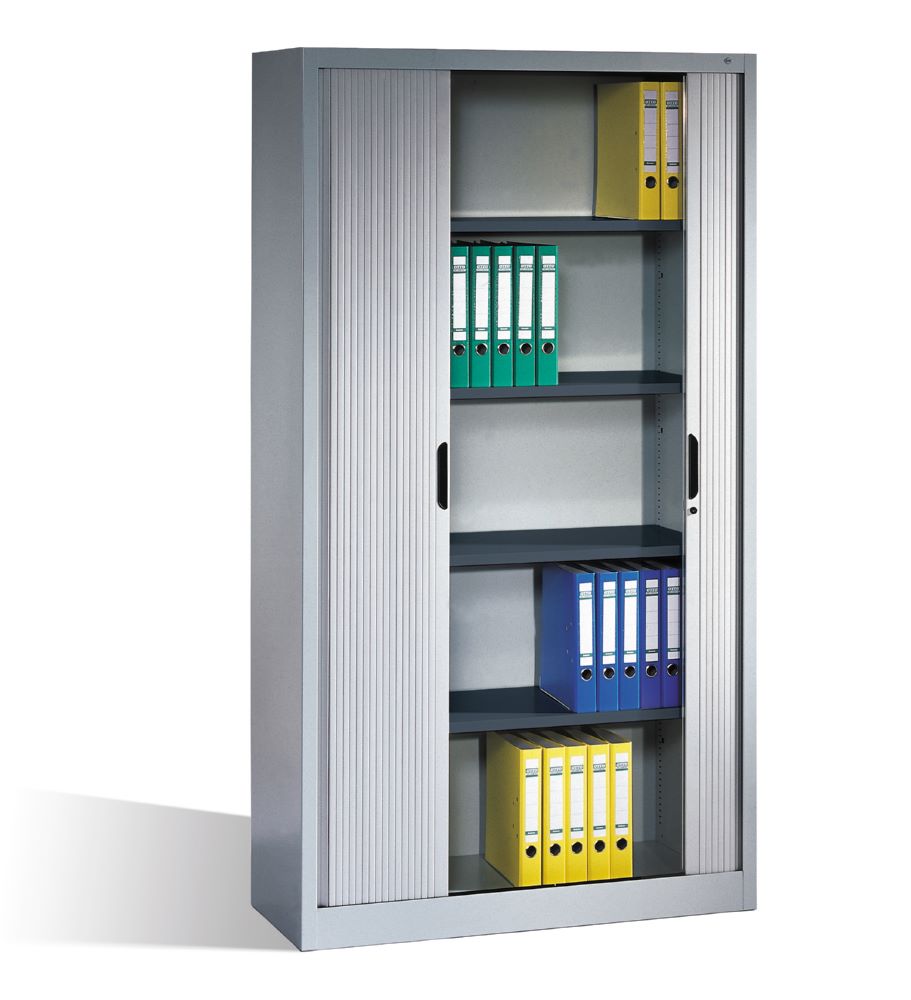 Produktbild C+P Rollladenschrank Omnispace mit Leichtlaufschienen hellgrau 1000 x 420 x 1980 mm bild 3