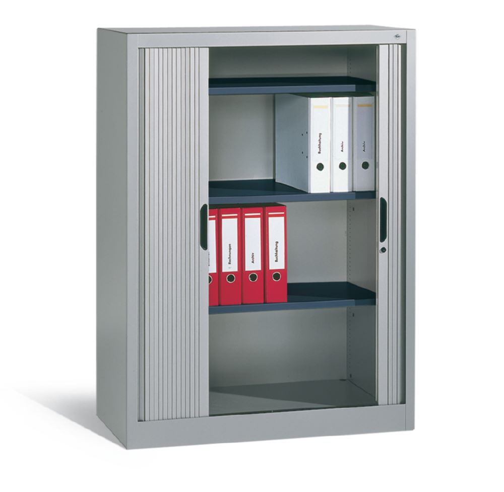 Produktbild C+P Rollladenschrank Omnispace 3 Einlegeböden lichtgrau 1000 x 420 x 1345 mm bild 2